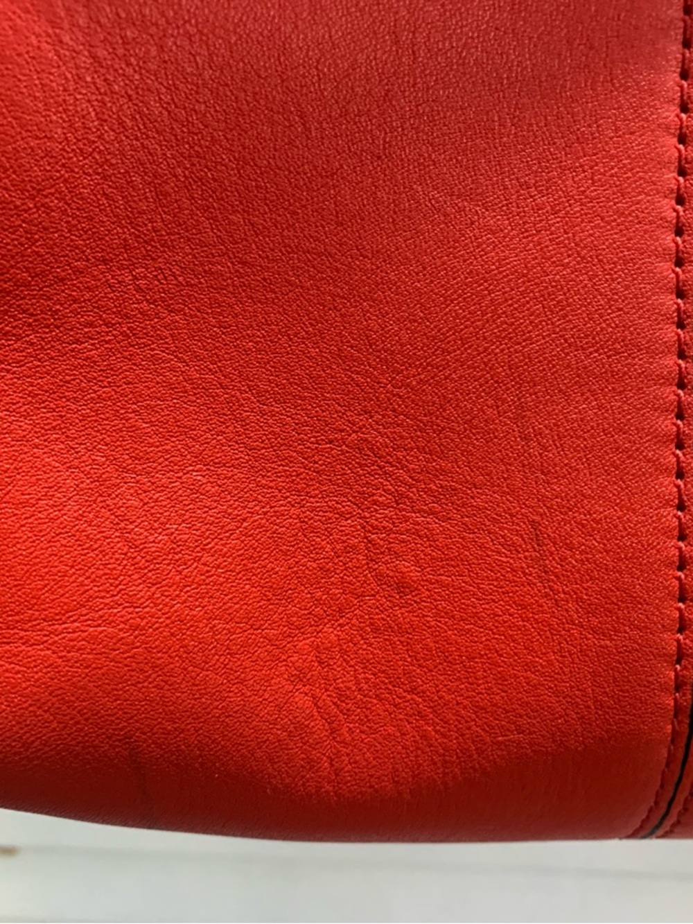 Tory Burch Block T Leather Satchel Crossbody Bag Vibrant Red - Picture 6 of 15
